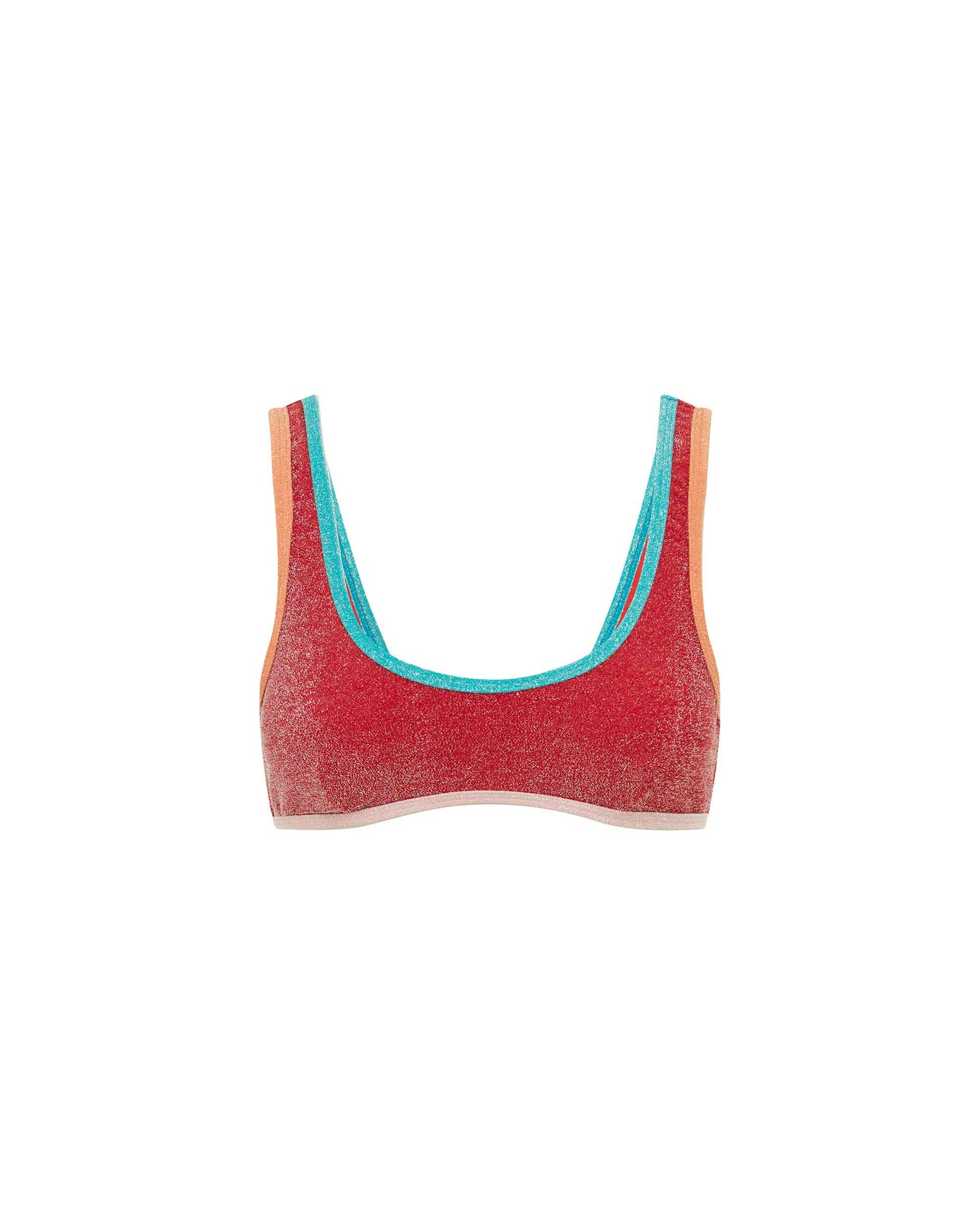 Front view of the 90s Duo Crop - Cherries.