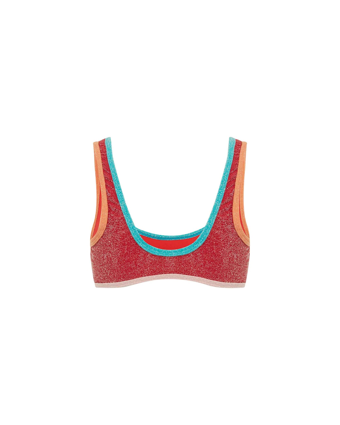 Back view of the 90s Duo Crop - Cherries.