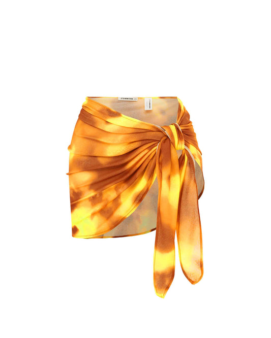 Front view of the Mesh Sarong - Ablaze.