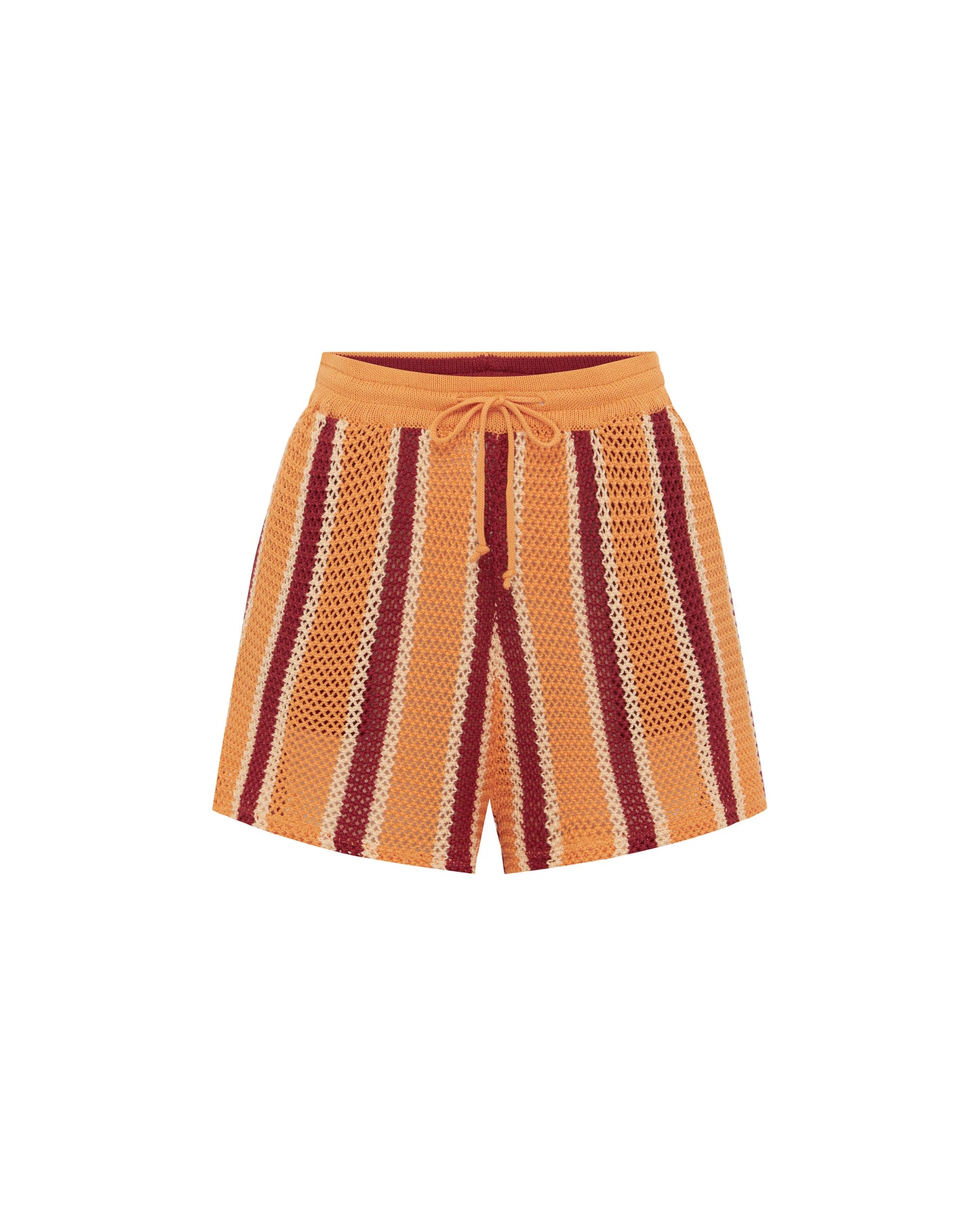 Front view of the Crochet Short - Rodeo Stripe.