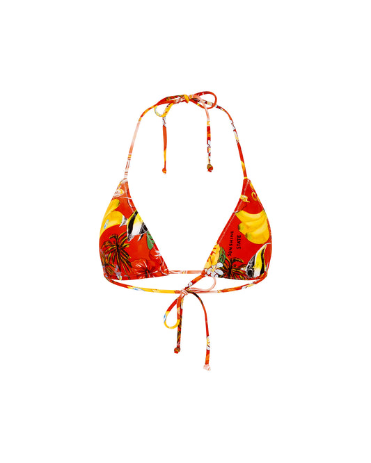 Studio image of the back of the Triangle Top - Goldie. 