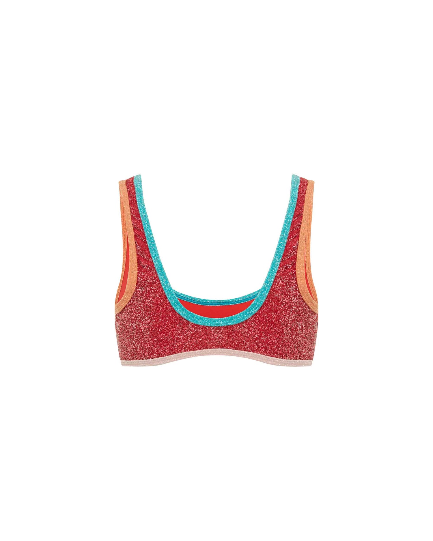 Back view of the 90s Duo Crop - Cherries. 