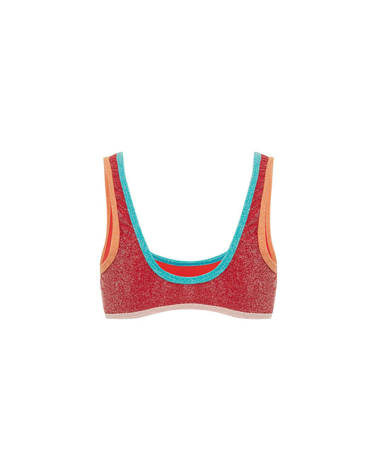 Back view of the 90s Duo Crop - Cherries. 
