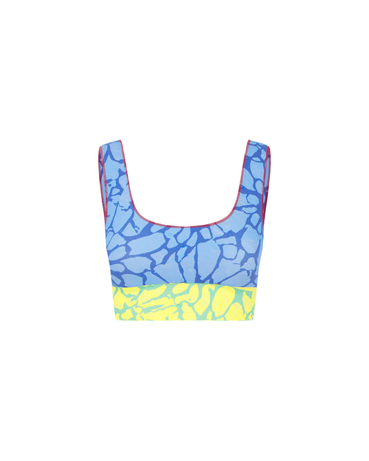 Studio image of the front of the Contour Crop Top - Breakers. 