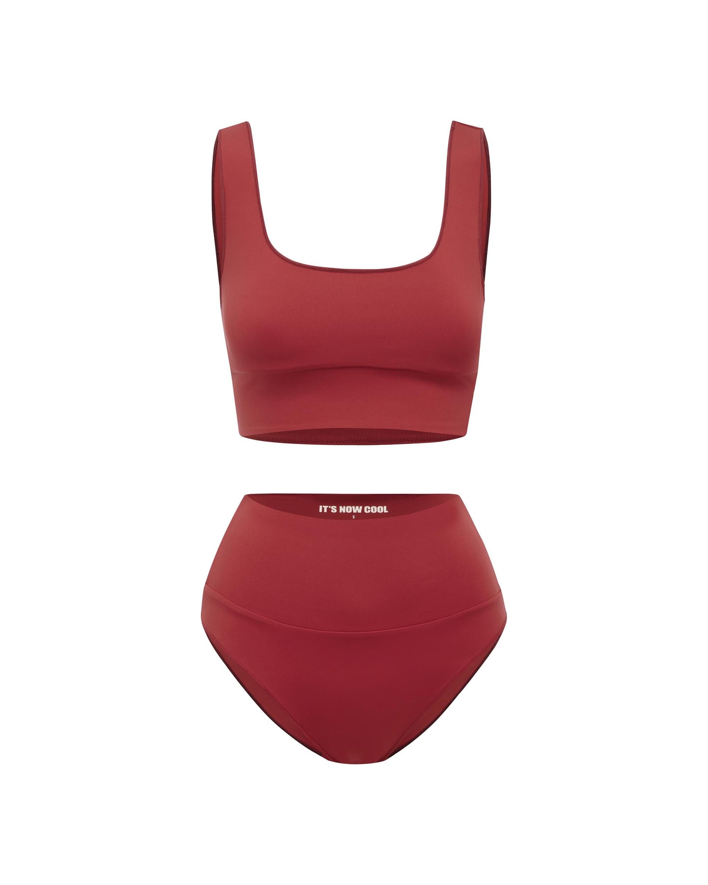 The Contour Crop Top - Chilli Red