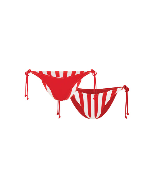 Studio image of the front of the Reverse Tie Pant - Red Twist. 