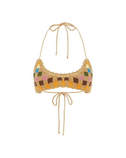 Front view of the Crochet Crop Top - Boon.