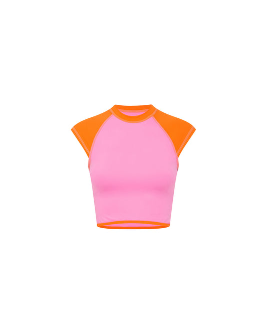 Studio image of the front of the Contour Tee - Bronte. 