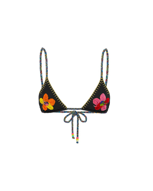 Studio image of the front of the String Bead Top - Seychelles. 