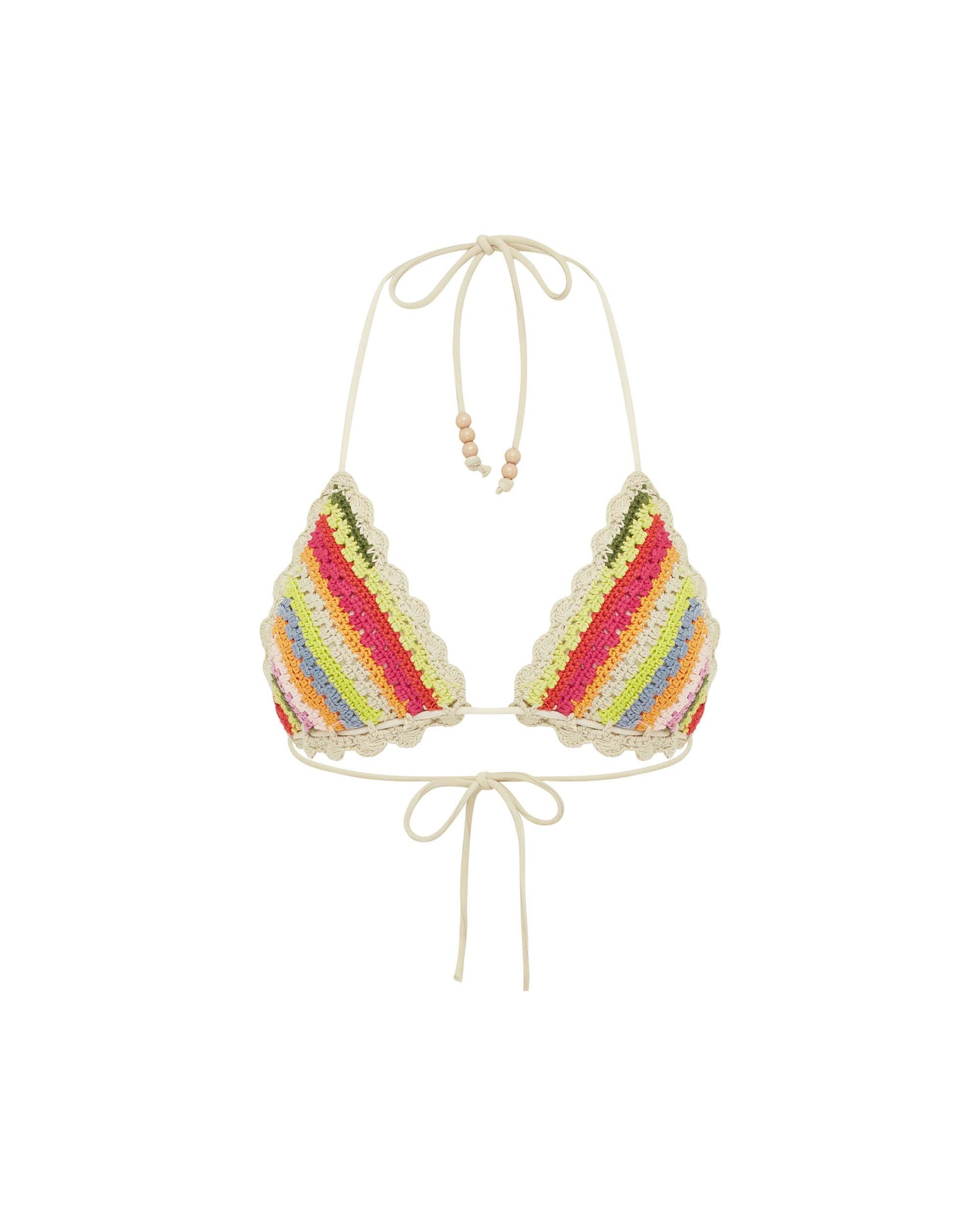 Front view of the Crochet Tri - Howdy. 