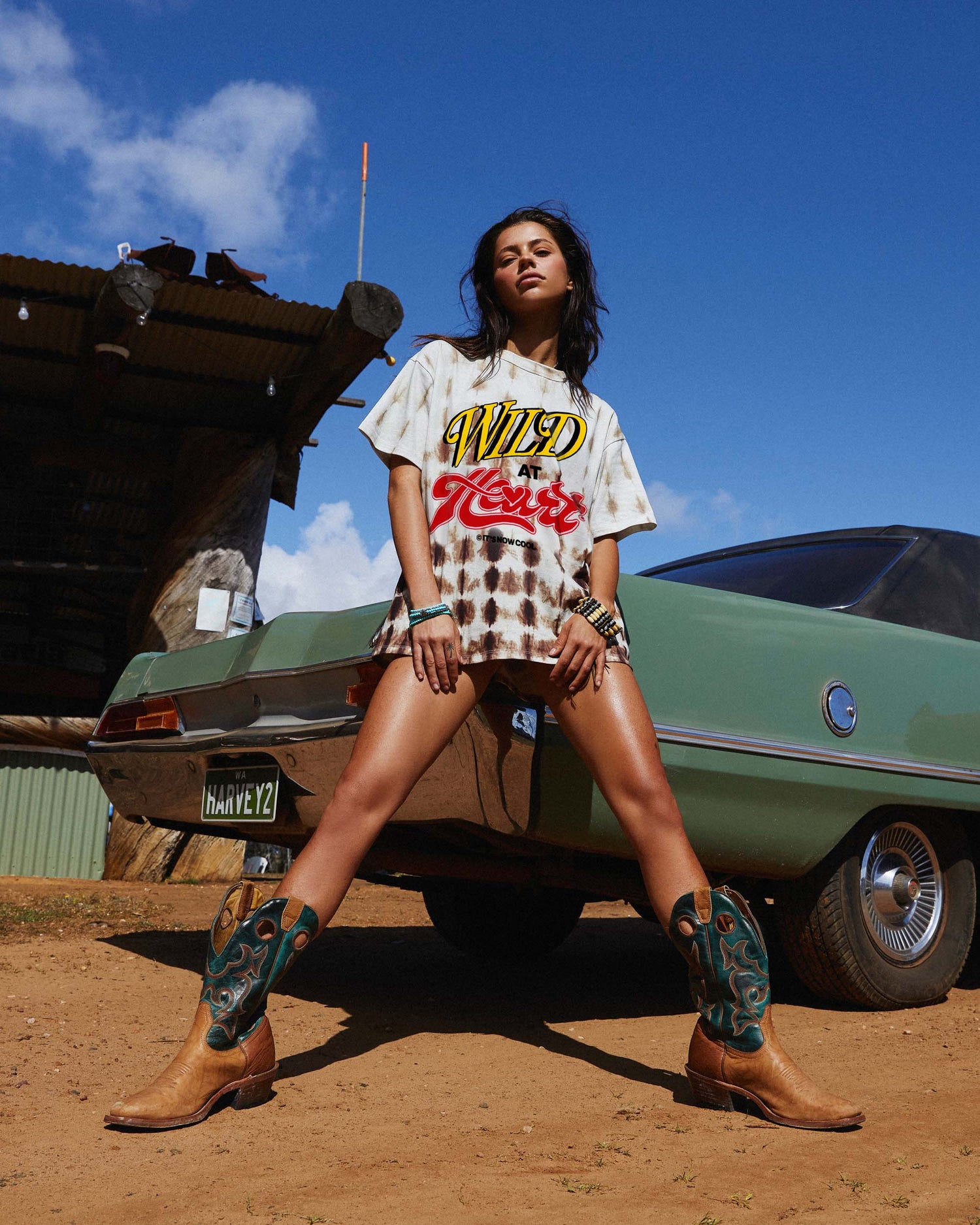Lifestyle shot of the Signature Tee - Wild Hearts.