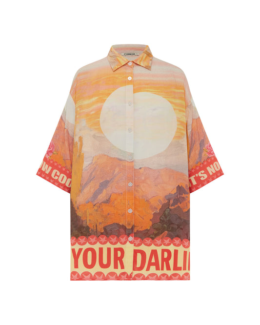 Front view of the Vacay Shirt - Darlin'. 