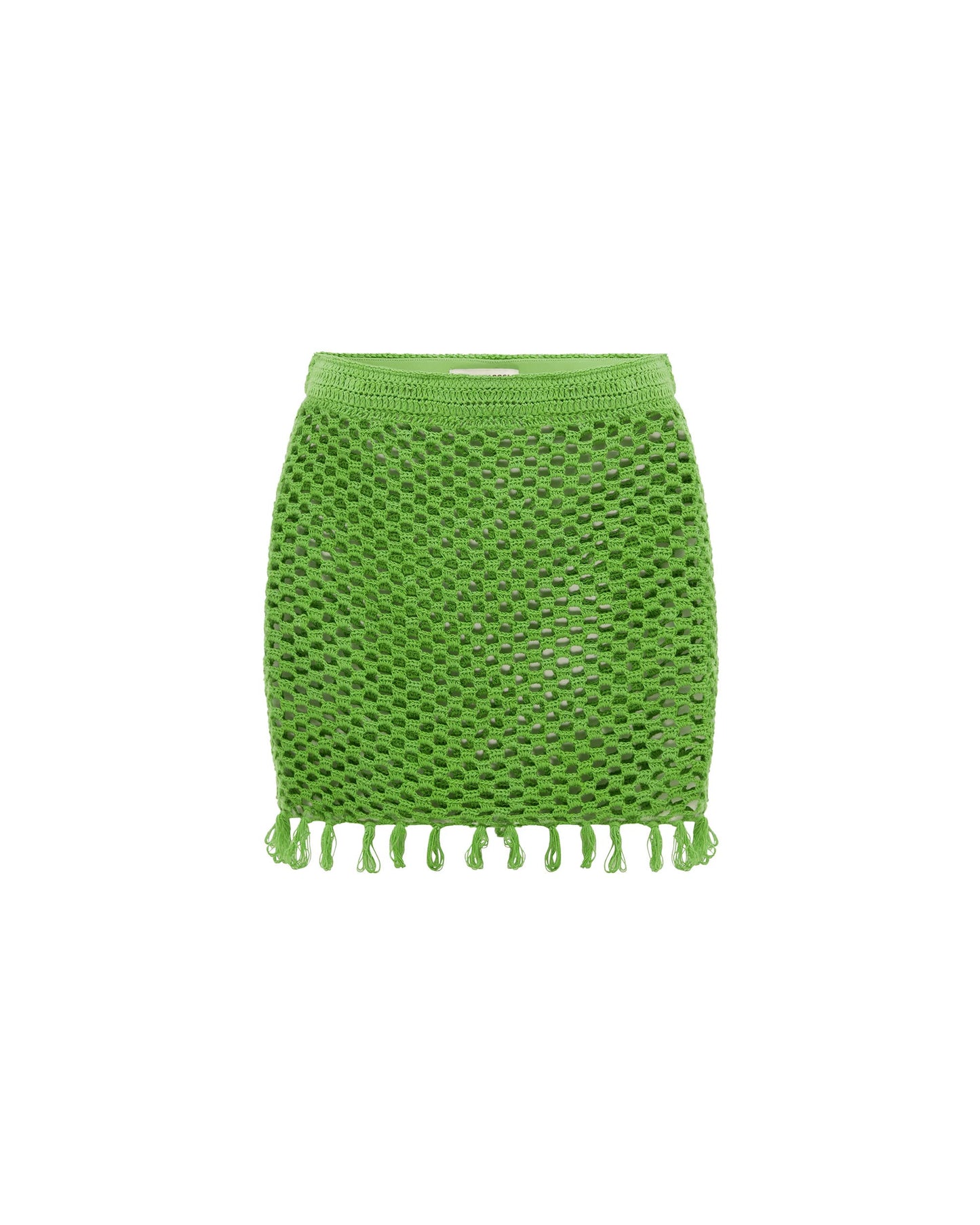 Studio image of the Open Knit Skirt in Sublime, showcasing its intricate knit pattern.