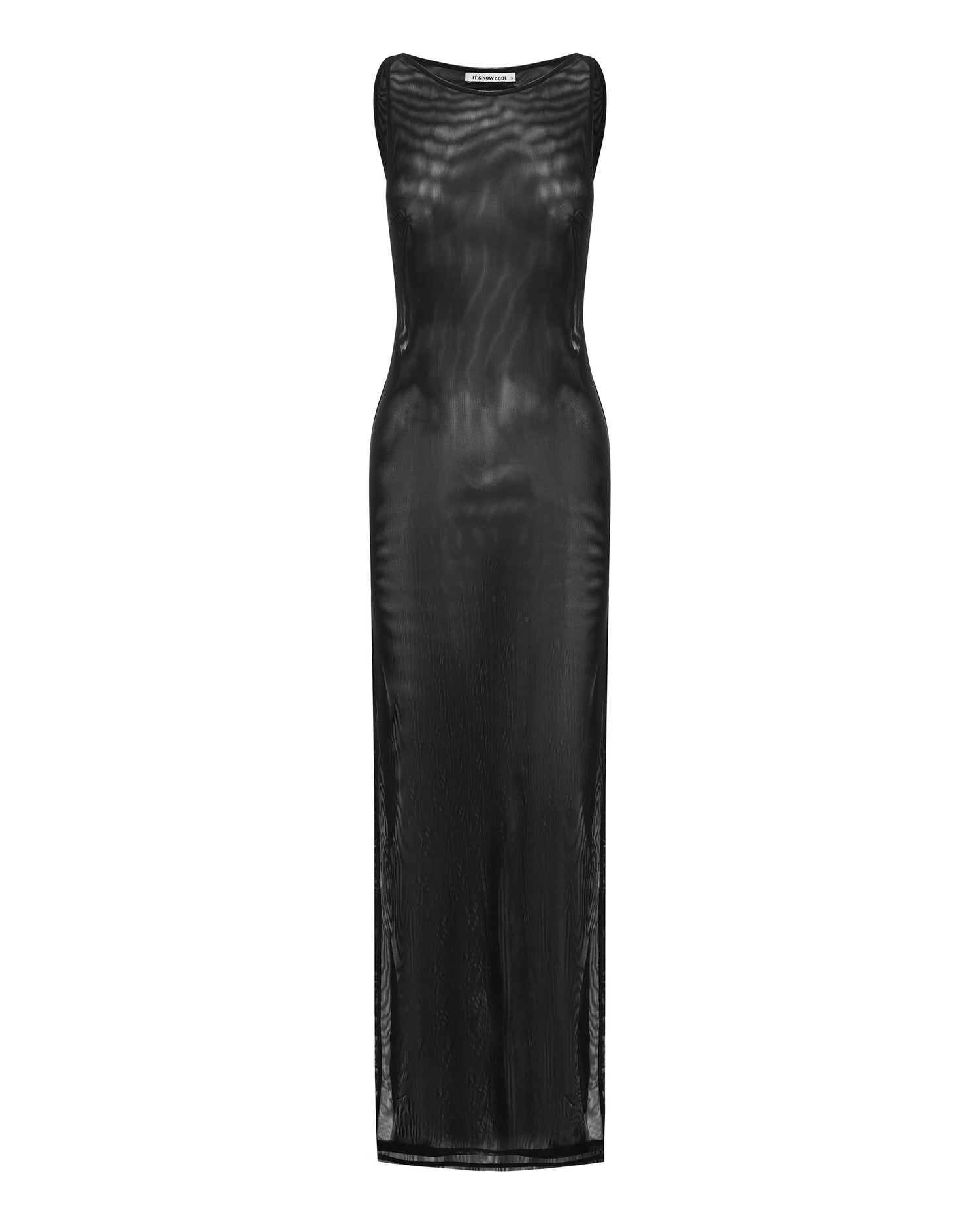 Front view of the Backless Maxi - Black. 