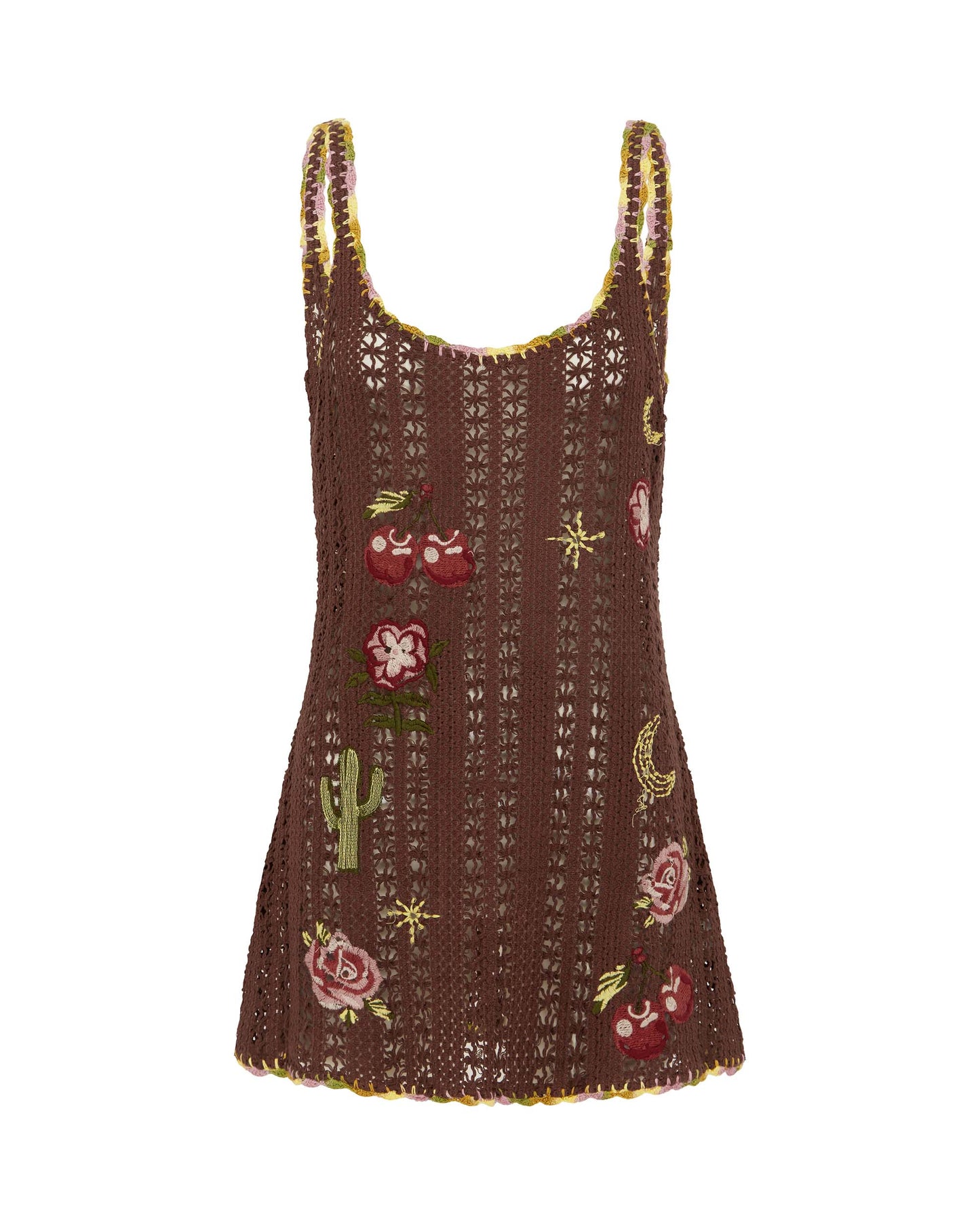 Front view of the Crochet Lace Dress - Saguaro. 