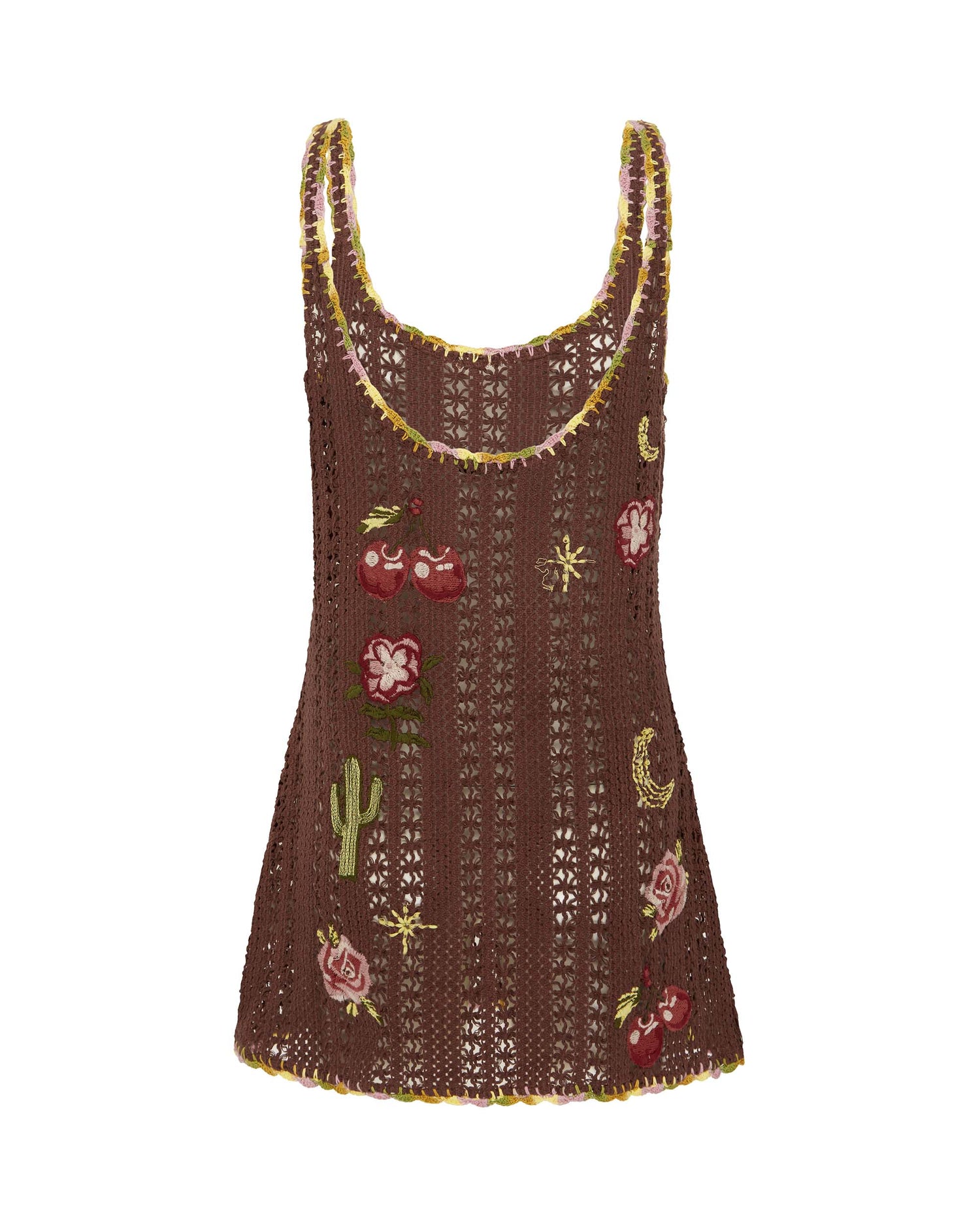 Back view of the Crochet Lace Dress - Saguaro. 
