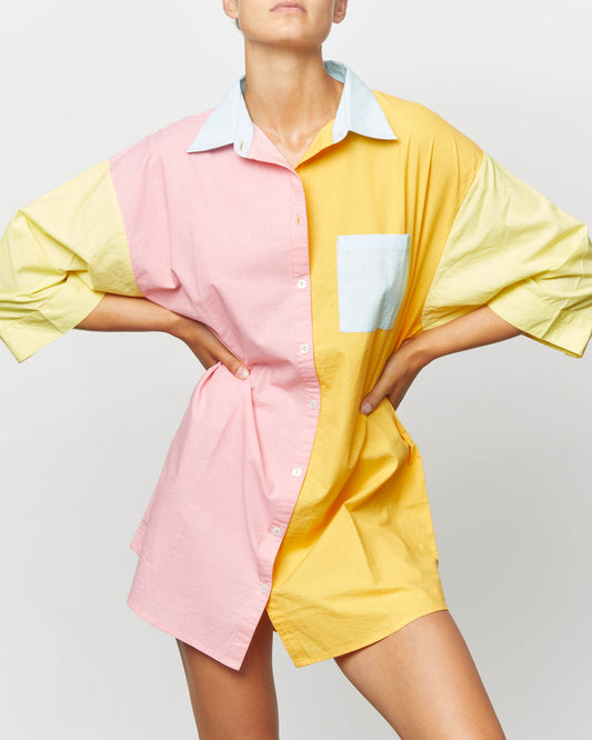 On body front of the Vacay Dress - Sundae. 